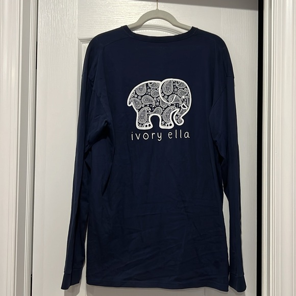 Navy blue ivory Ella long sleeve - Picture 3 of 5